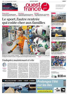 Cover of Ouest France (Auray)