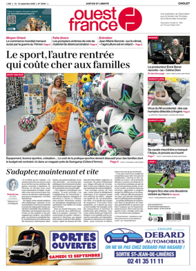 Cover of Ouest France (Cholet)