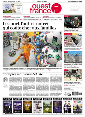 Cover of Ouest France (Les Sables-d'Olonne)