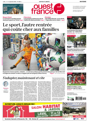 Cover of Ouest France (Mayenne)