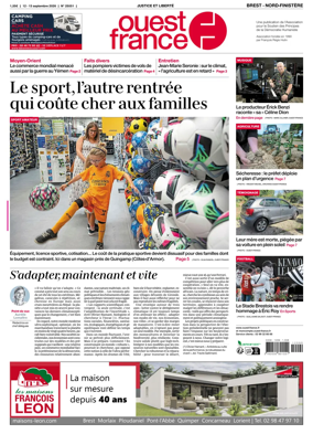 Cover of Ouest France (Nord-Finistere)