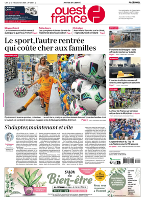 Cover of Ouest France (Ploermel)