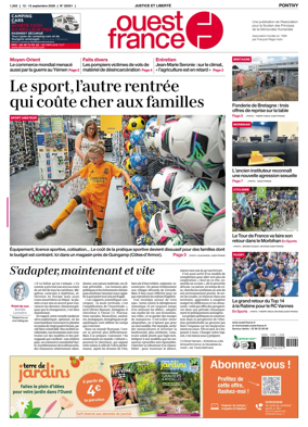 Cover of Ouest France (Pontivy)