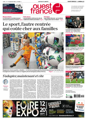 Cover of Ouest-France (Saint-Brieuc Lamballe)
