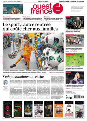 Cover of Ouest France (Saint-Nazaire La Baule Guerande)