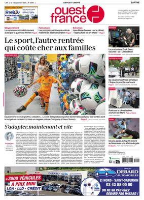 Cover of Ouest France (Sarthe)