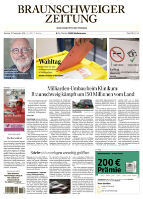 Cover of Braunschweiger Zeitung (Braunschweig)