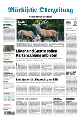 Cover of Markische Oderzeitung Eisenhuttenstadt