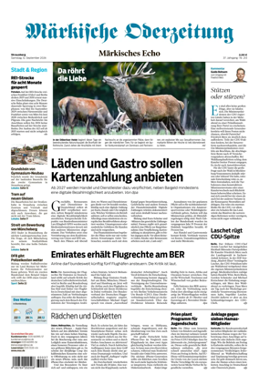 Cover of Markische Oderzeitung Strausberg
