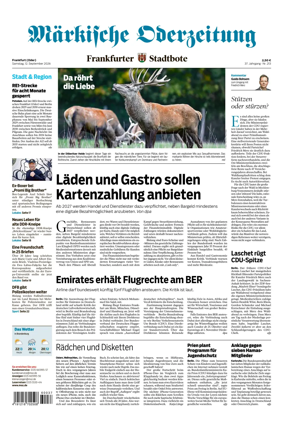 Cover of Markische Oderzeitung Frankfurt (Oder)