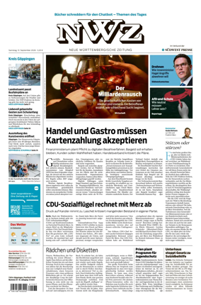 Cover of NWZ – Neue Wurttembergische Zeitung
