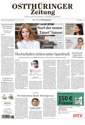 Cover of Ostthuringer Zeitung (Jena)