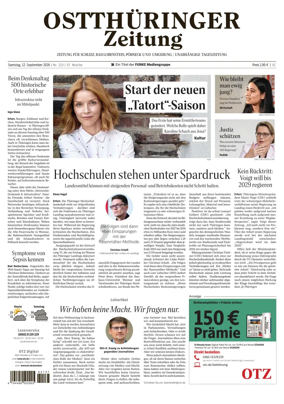 Cover of Ostthuringer Zeitung (Posneck)