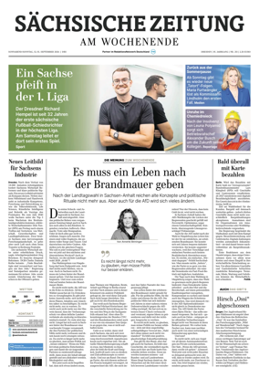 Cover of Sachsische Zeitung (Dresden)