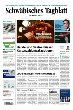 Cover of Schwabisches Tagblatt - Tubinger Chronik