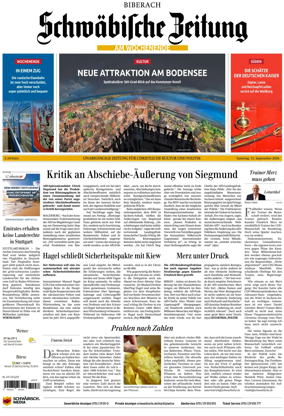 Cover of Schwabische Zeitung (Biberach)
