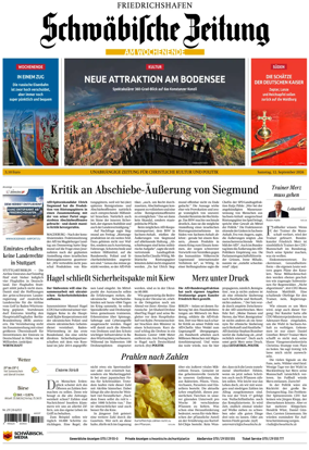Cover of Schwabische Zeitung (Friedrichshafen)