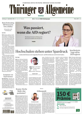 Cover of Thuringer Allgemeine (Eichsfeld)