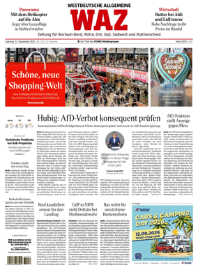 Cover of Westdeutsche Allgemeine Zeitung (Bochum)