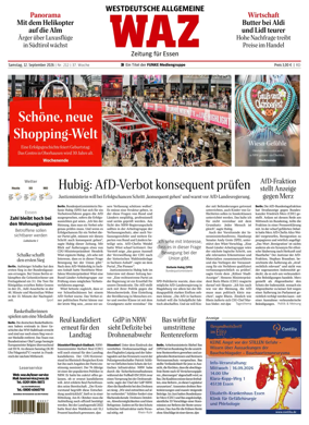 Cover of Westdeutsche Allgemeine Zeitung (Essen)