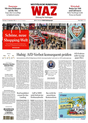 Cover of Westdeutsche Allgemeine Zeitung (Hattingen)