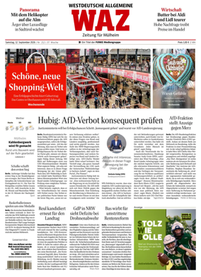 Cover of Westdeutsche Allgemeine Zeitung (Mulheim an der Ruhr)