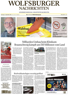Cover of Wolfsburger Nachrichten (Wolfsburg-Gifhorn)
