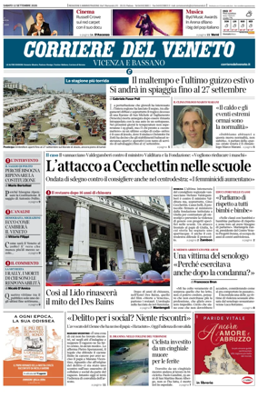 Cover of Corriere del Veneto (Vicenza e Bassano)