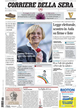 Cover of Corriere della Sera