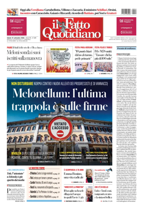 Cover of Il Fatto Quotidiano