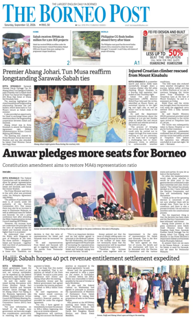 Cover of The Borneo Post (Sabah)