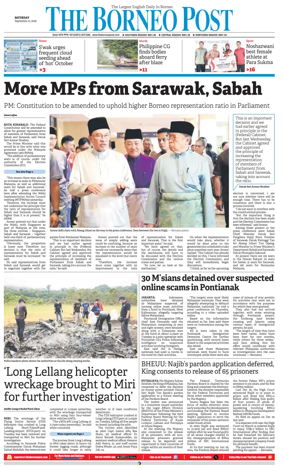 Cover of The Borneo Post (Sarawak)