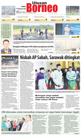 Cover of Utusan Borneo (Sarawak)