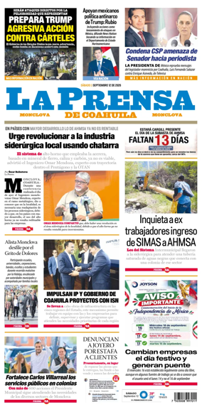 Cover of La Prensa de Coahuila