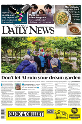 Cover of Taranaki Daily News