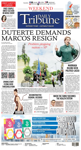 Cover of Daily Tribune (Philippines)
