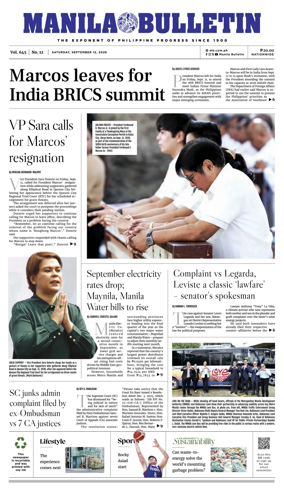 Cover of Manila Bulletin