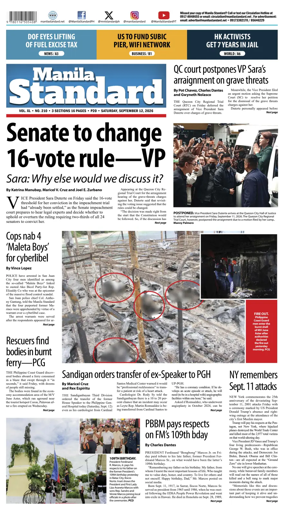 Cover of Manila Standard