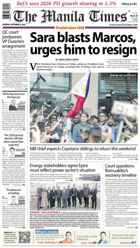 Cover of The Manila Times
