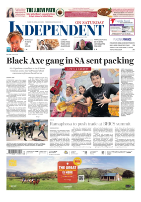 Cover of The Independent on Saturday