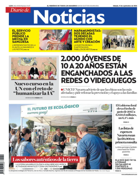 Cover of Diario de Noticias (Spain)