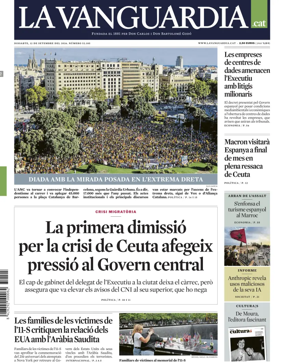 Cover of La Vanguardia (Catalonia - 1st edition)