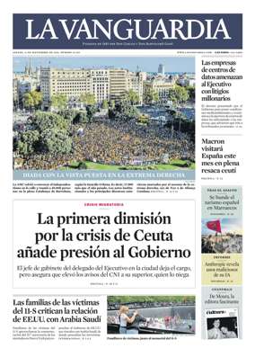 Cover of La Vanguardia