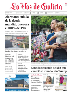 Cover of La Voz de Galicia (A Coruna)