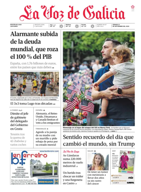Cover of La Voz de Galicia (Lugo)