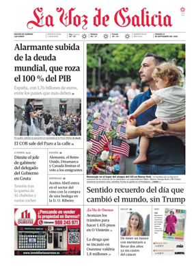 Cover of La Voz de Galicia (Ourense)
