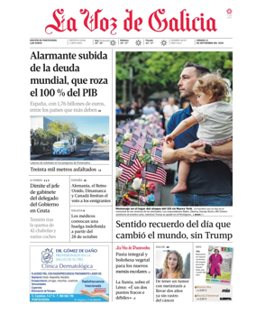 Cover of La Voz de Galicia (Pontevedra)