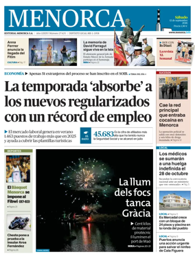 Cover of Menorca Diario Insular