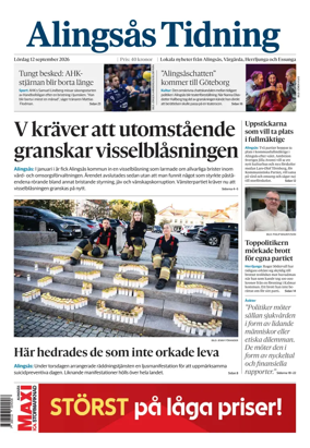 Cover of Alingsas Tidning
