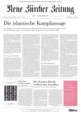 Cover of Neue Zurcher Zeitung
